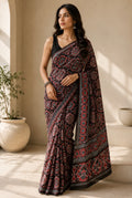 Ajrakh Saree – Modal Silk