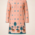 Peach Printed Men’s Kurta Set