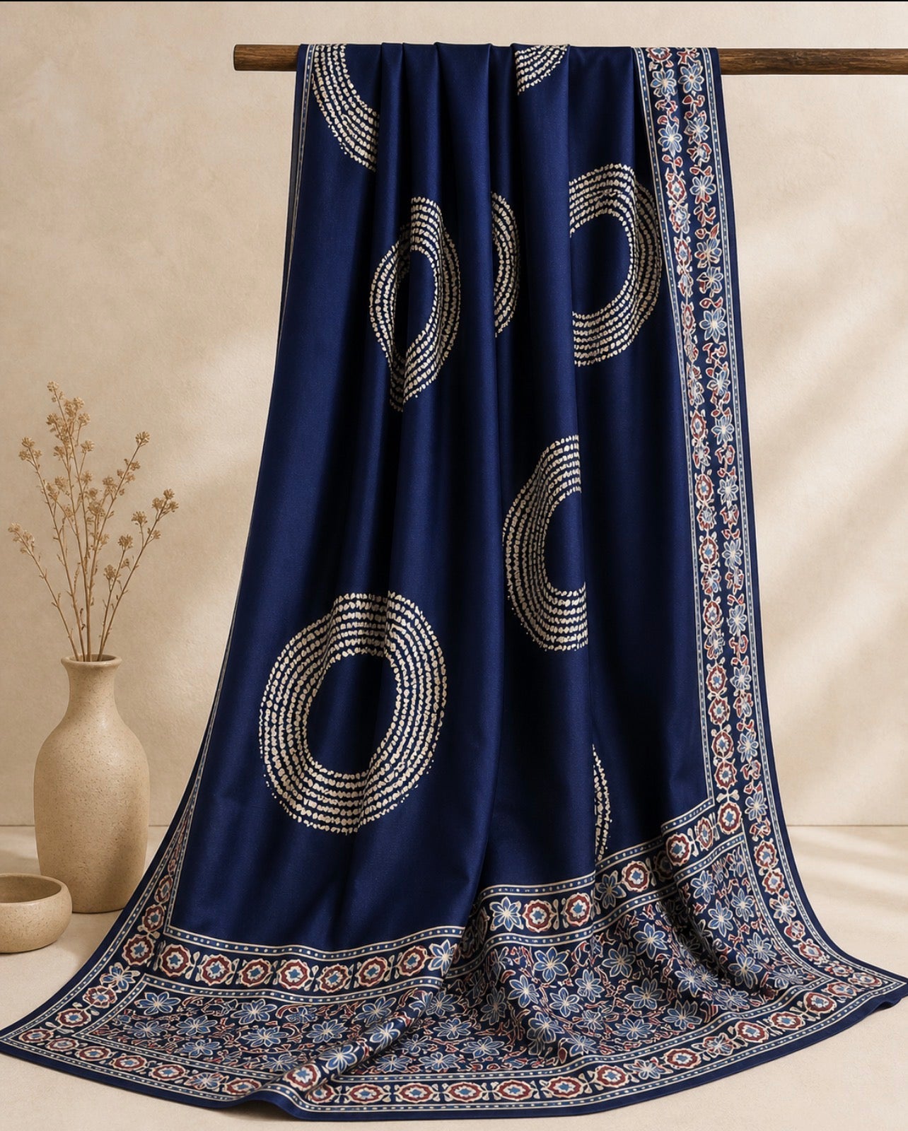 Midnight Bloom Saree – Modal Silk