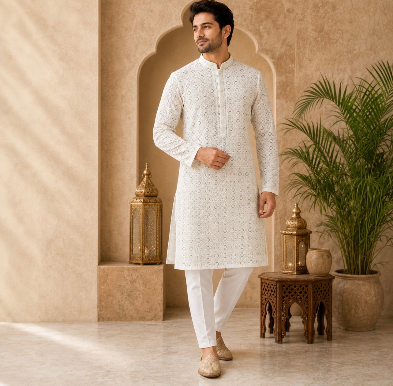 Ivory Men’s kurta set