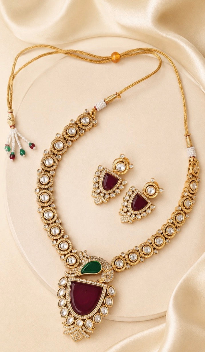 Ruby Necklace with earrings