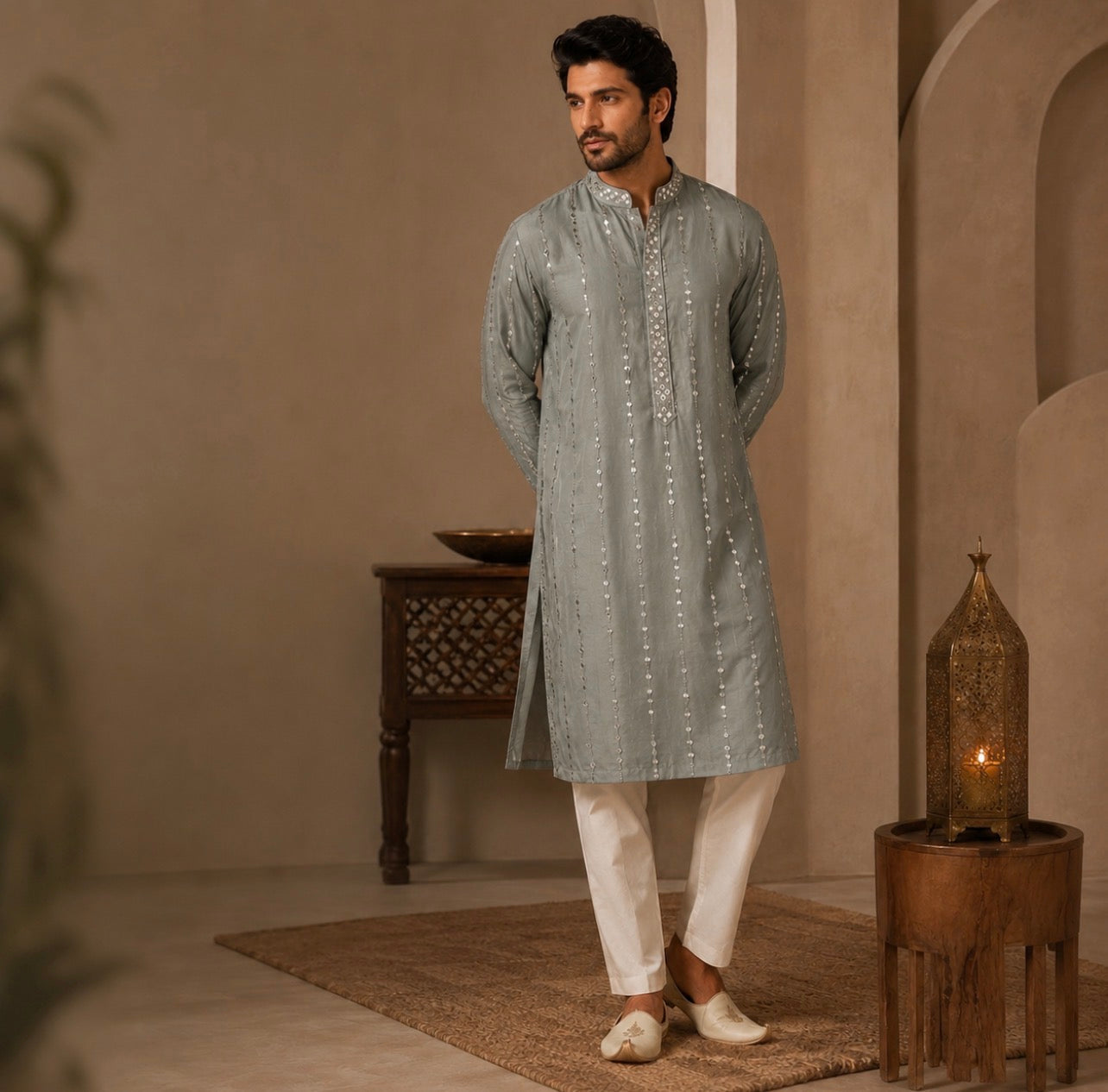 Silver Sage Men's Kurta Set