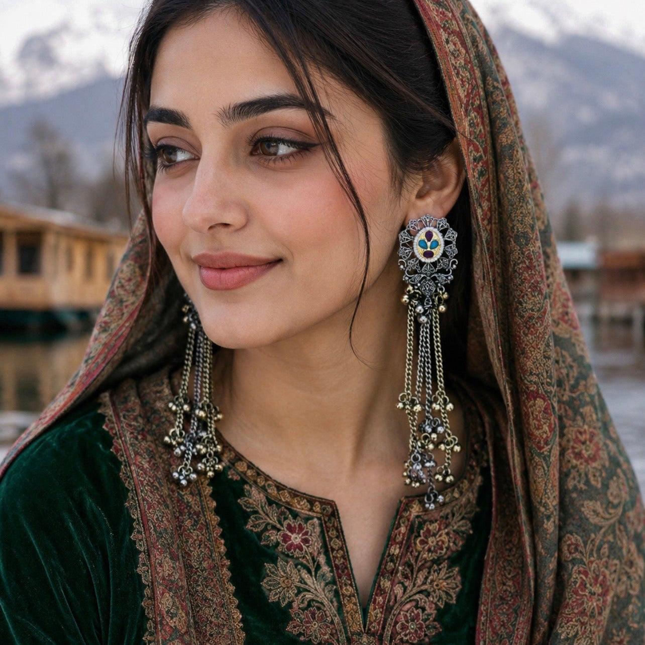 Kashmiri heritage earrings