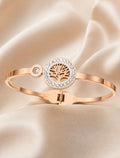 Rose Gold Tree of Life Crystal Bracelet