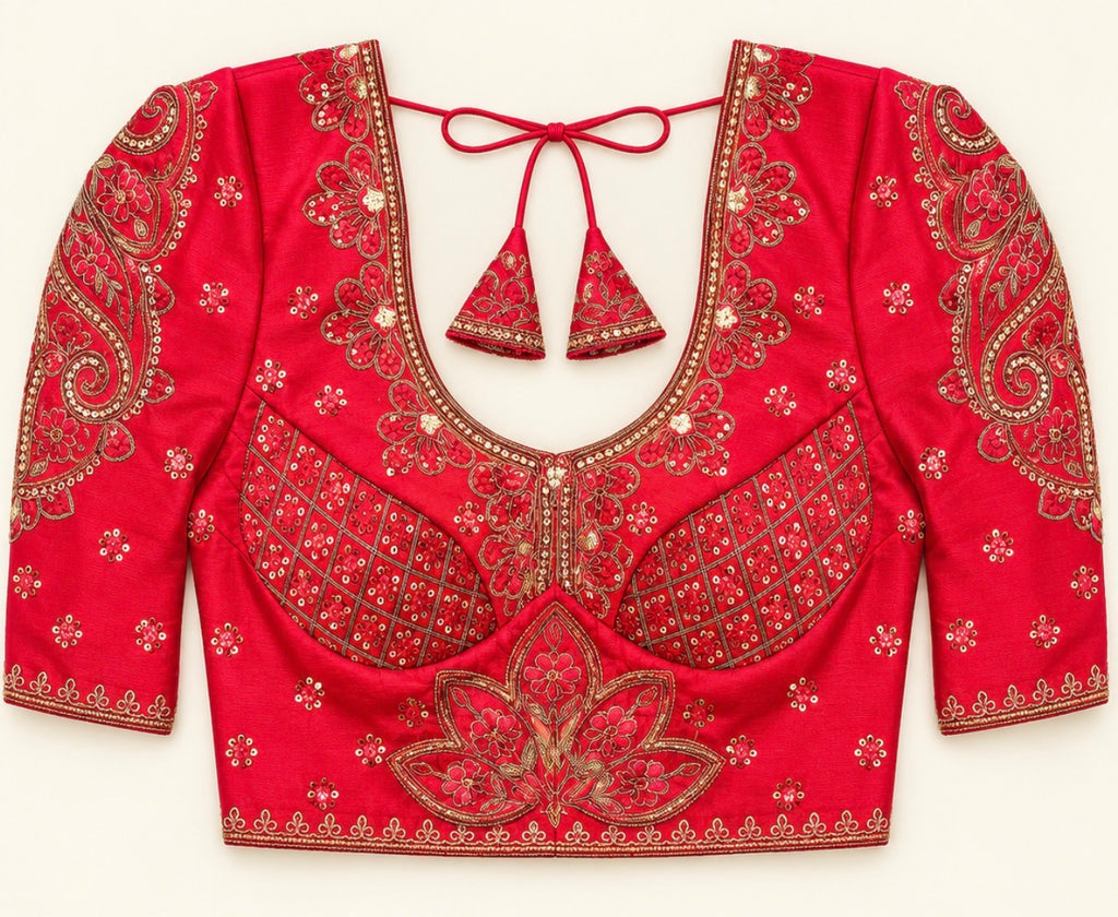 Embroidered Saree Blouse | Ready-to-Wear Indian Blouse