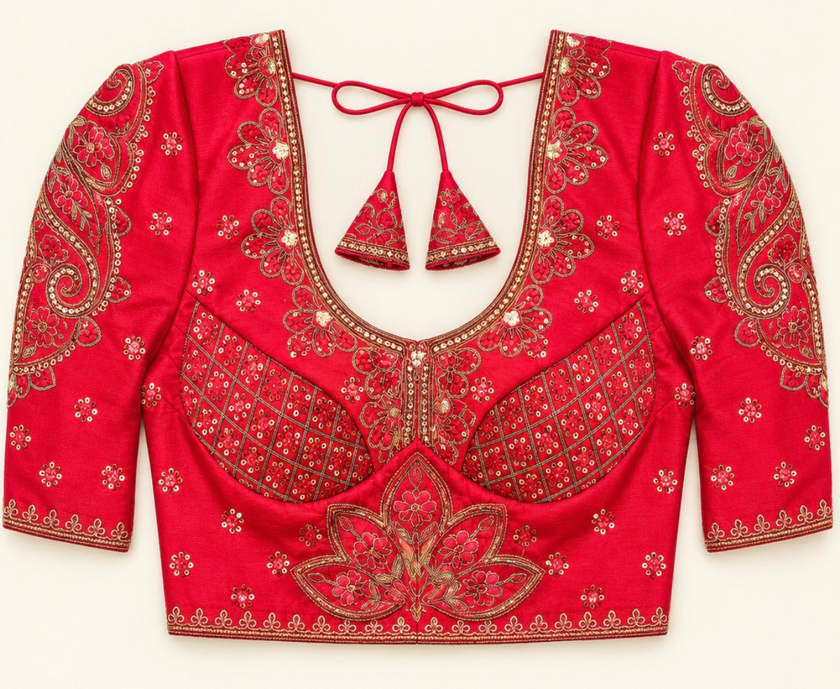 Embroidered Saree Blouse | Ready-to-Wear Indian Blouse